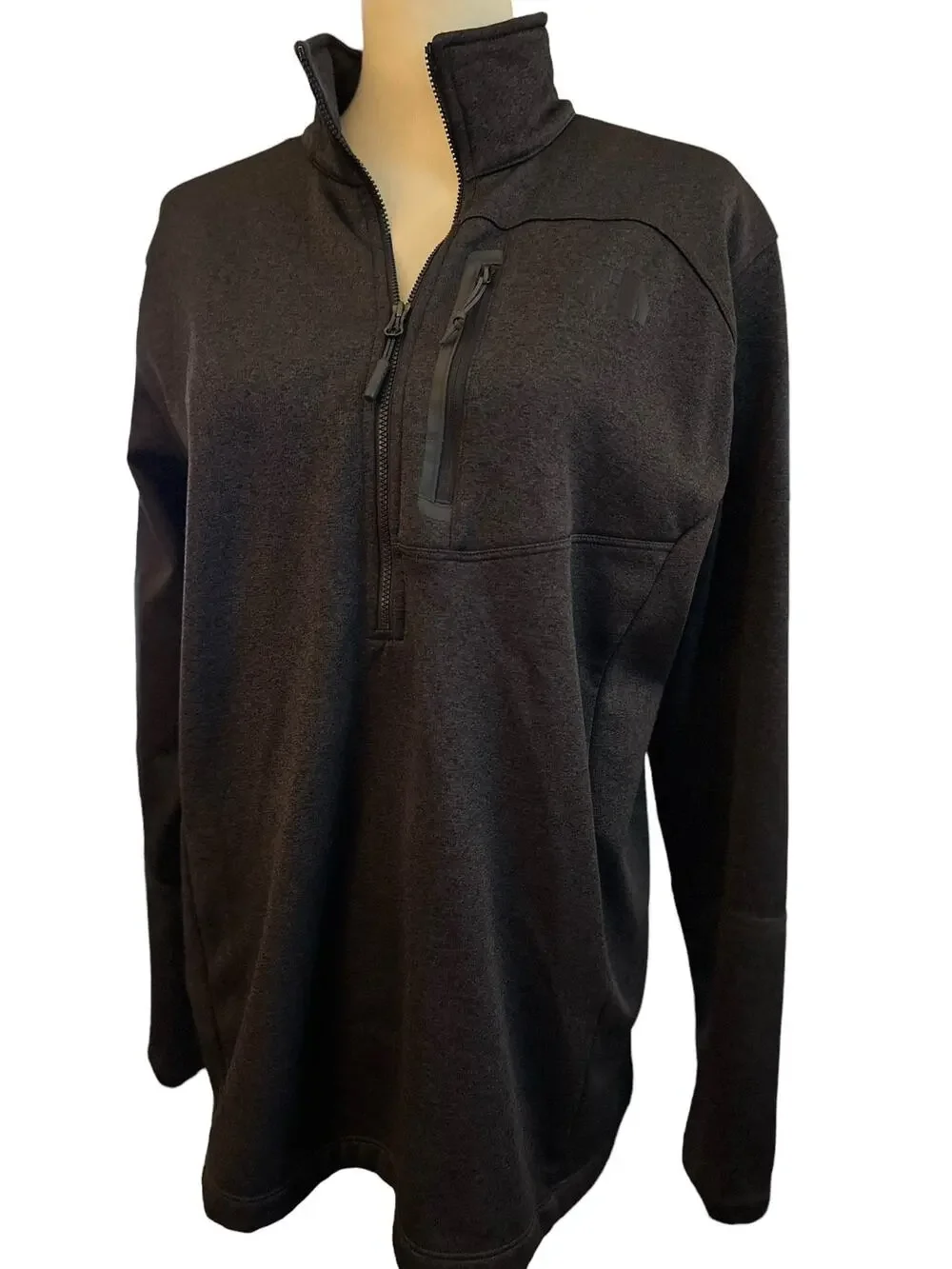 The North Face 1/2 zip jacket . black size large .,